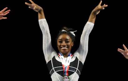 Champion gymnast Biles guarded about return to big stage