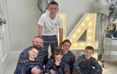 Coleen Rooney celebrates son Kai’s 14th birthday as family pose in matching PJs